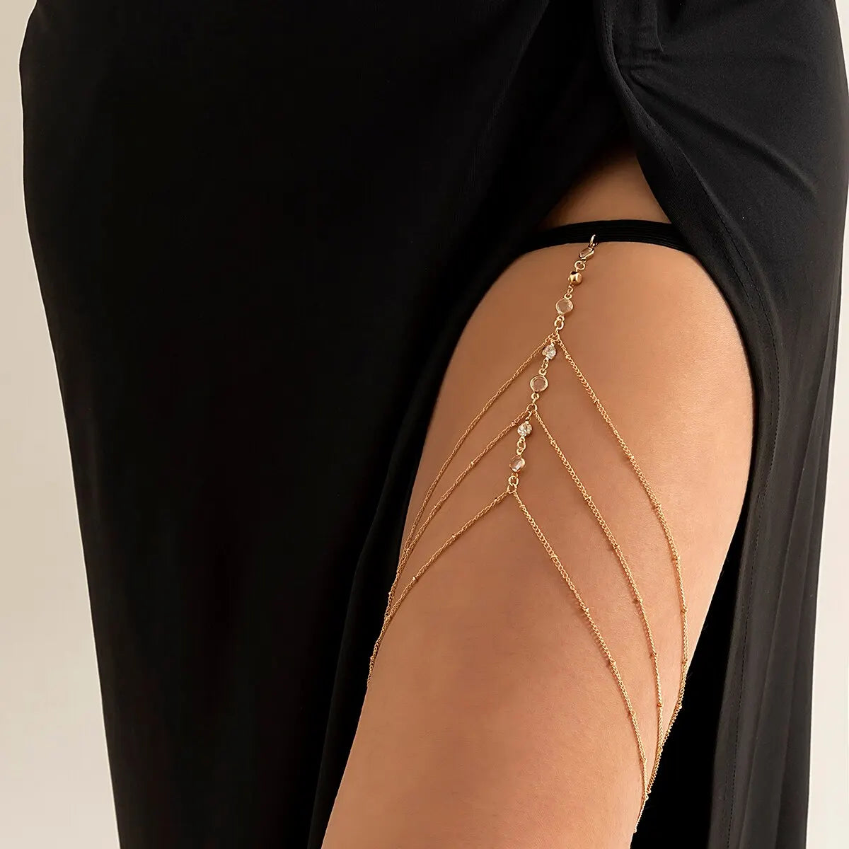 Boho Crystal Leg Chain Adjustable Body Jewelry - Smarsty