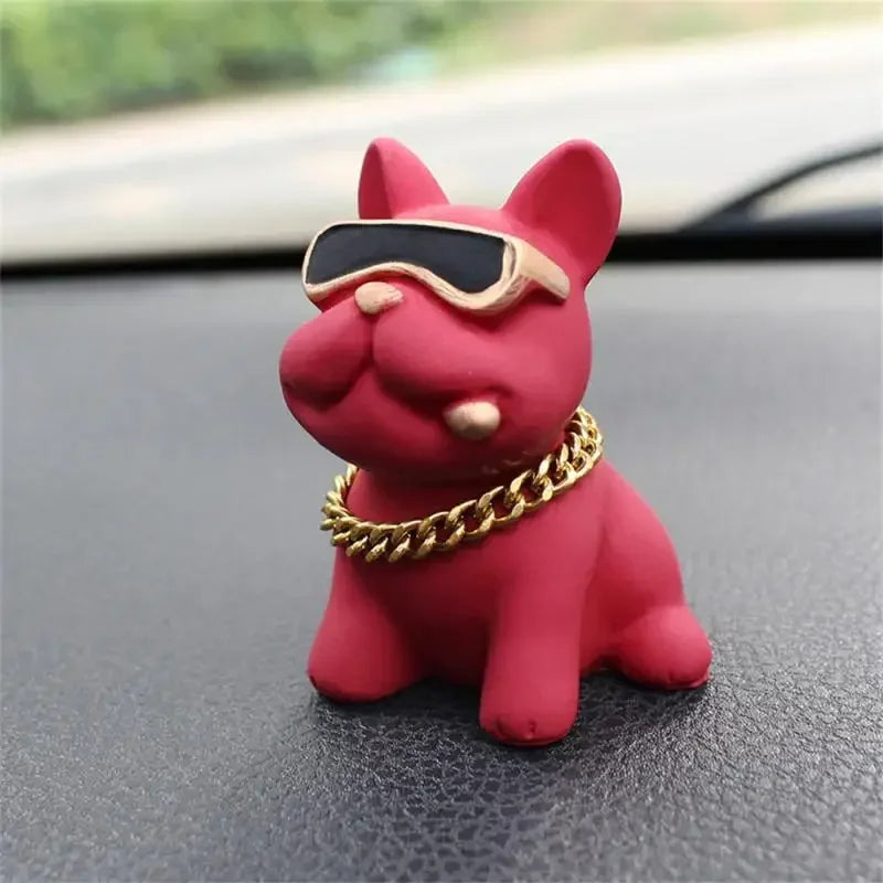 Wear Resistant Bulldog Resin Car Dashboard Ornament - Smarsty
