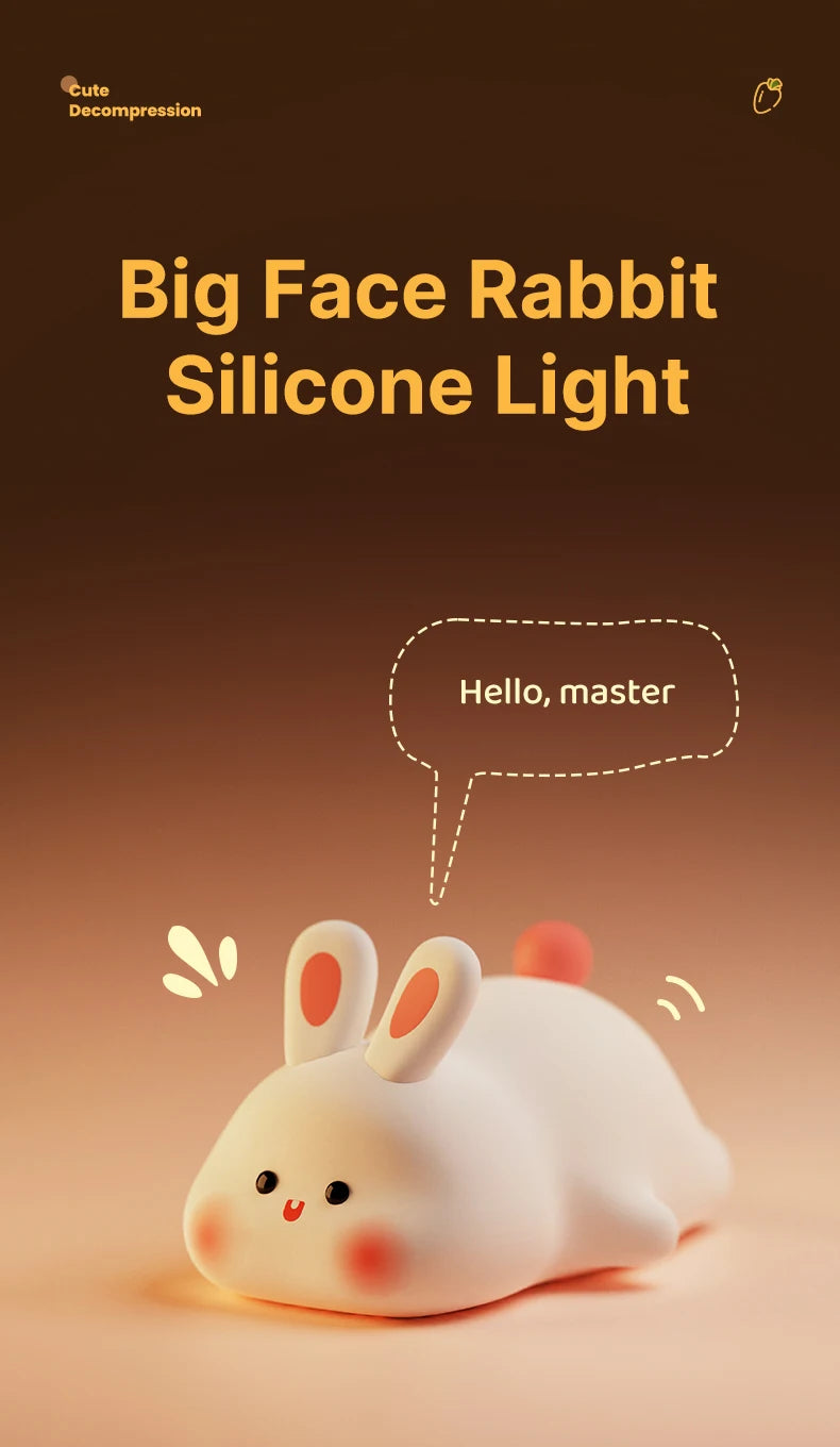 Cute Silicone LED Night Light for Kids Bedroom - Smarsty