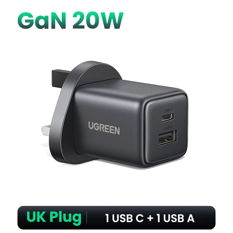 20W GaN USB C Charger PD3 Quick Charge Mini Compact - Smarsty