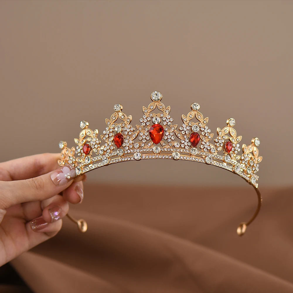 Girls Princess Crown Crystal Tiara for Dance Performance - Smarsty