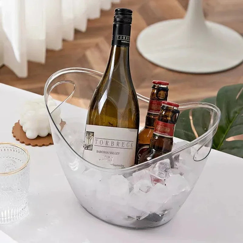Transparent Ice Cube Storage Bucket for Beer and Wine - Smarsty