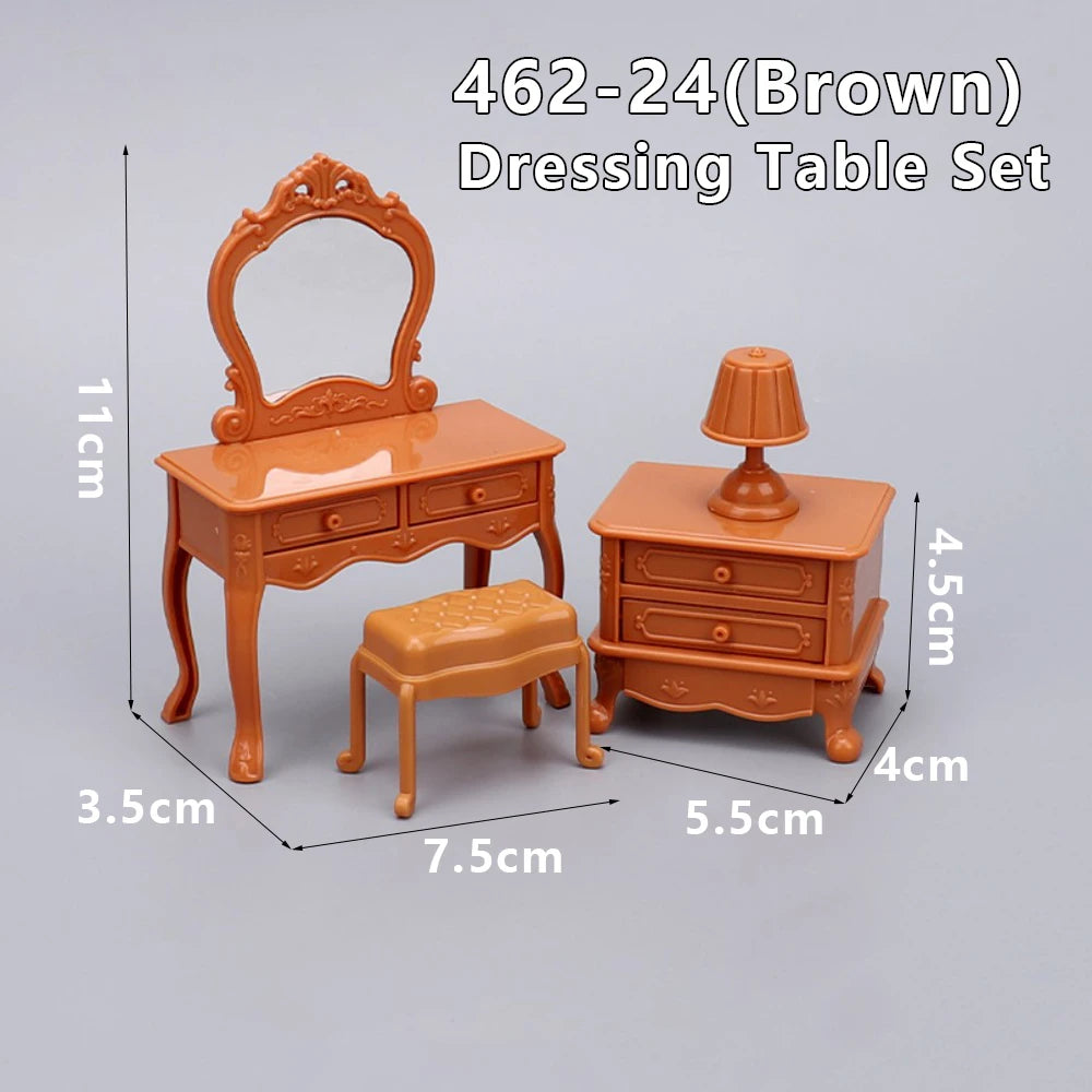 1:12 Dollhouse Miniature Cradle Crib Surround Bed Piano Table Set Furniture Kitchen Model Decor Toy Doll House Accessories