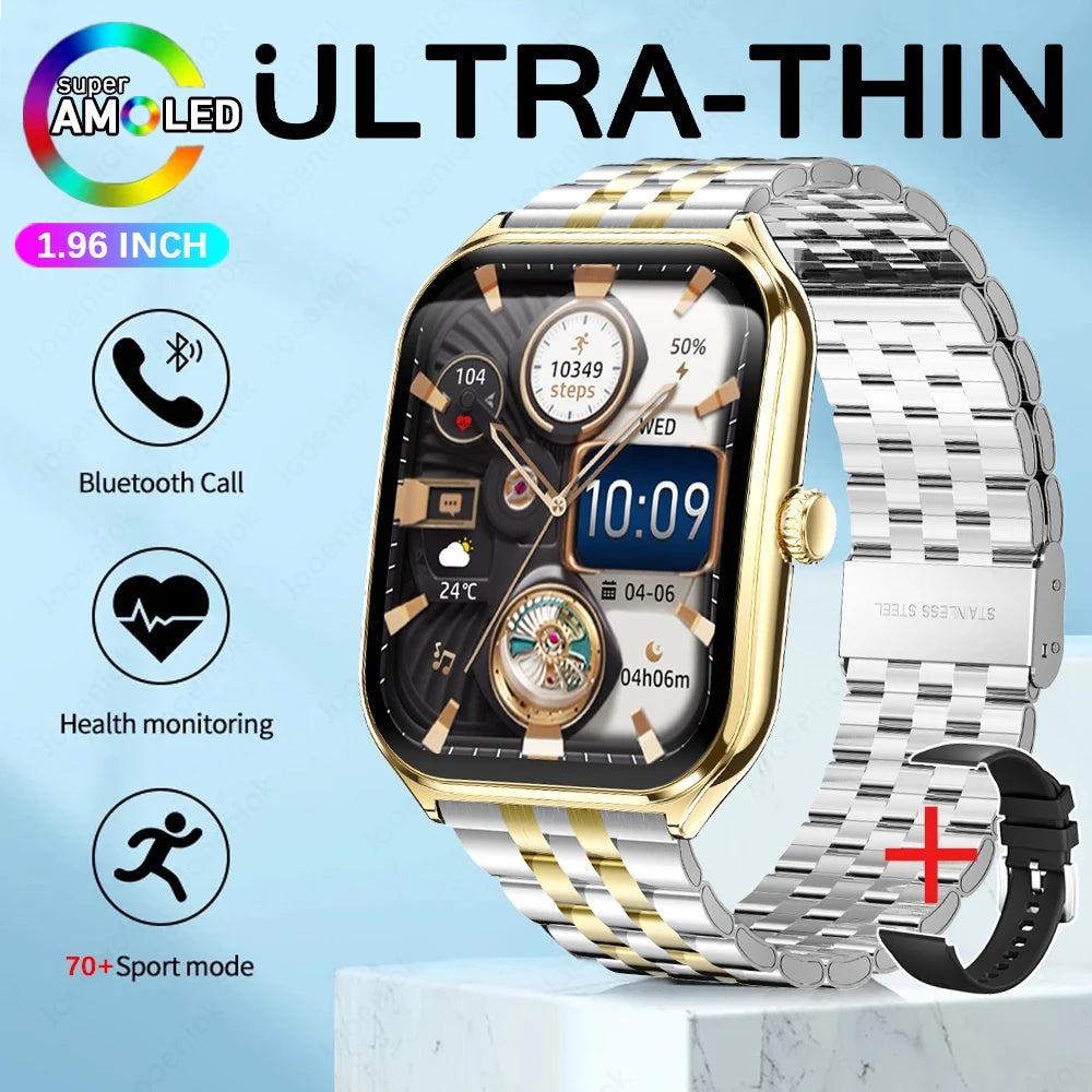 Ultra Thin Smart Watch for Men with AMOLED Screen - Smarsty