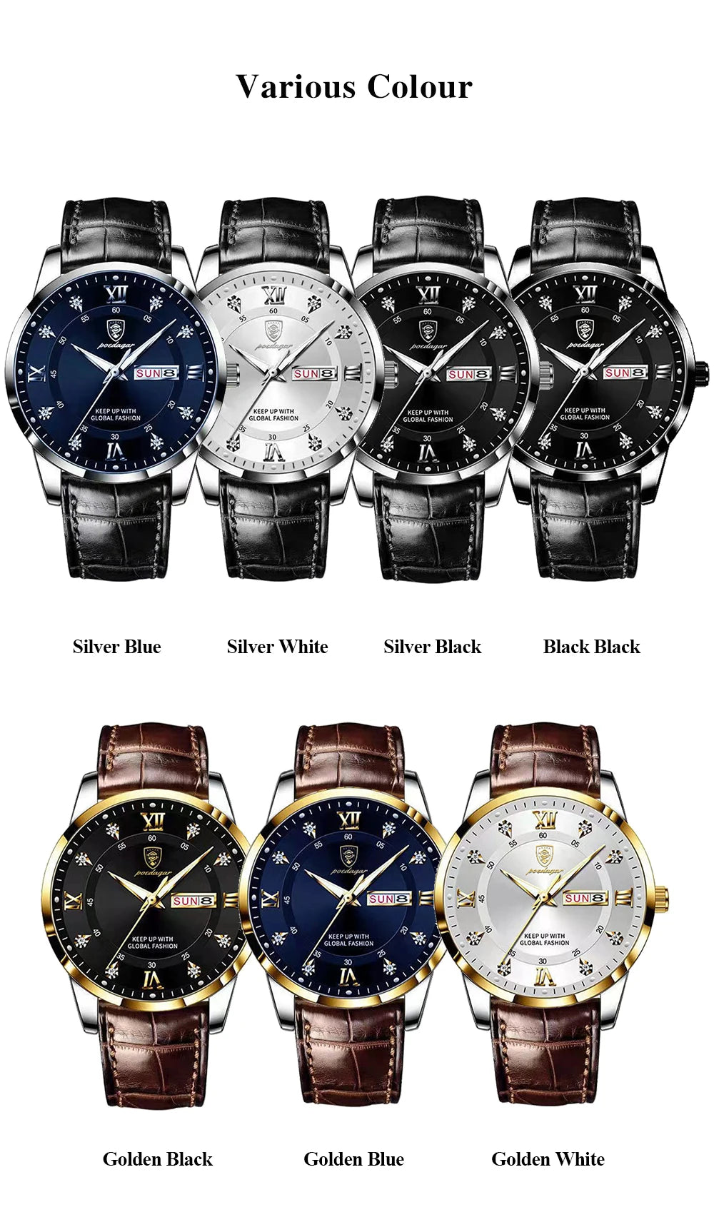 Luxury Waterproof Luminous Leather Quartz Watch for Men - Smarsty
