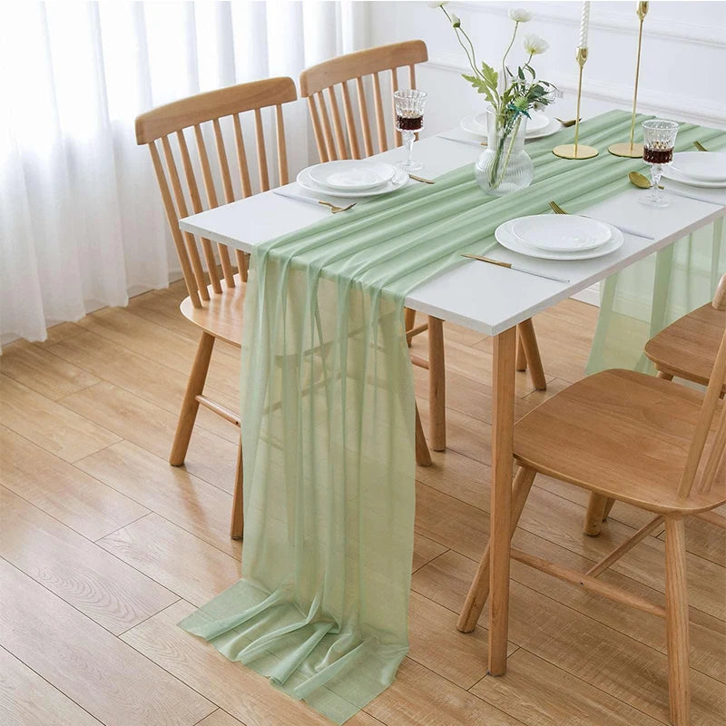 Chiffon Table Runner for Elegant Wedding and Party Decor - Smarsty