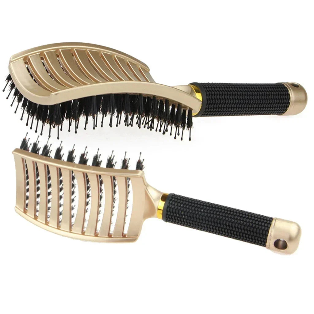 Boar Bristle Hair Brush for Scalp Massage and Detangling - Smarsty