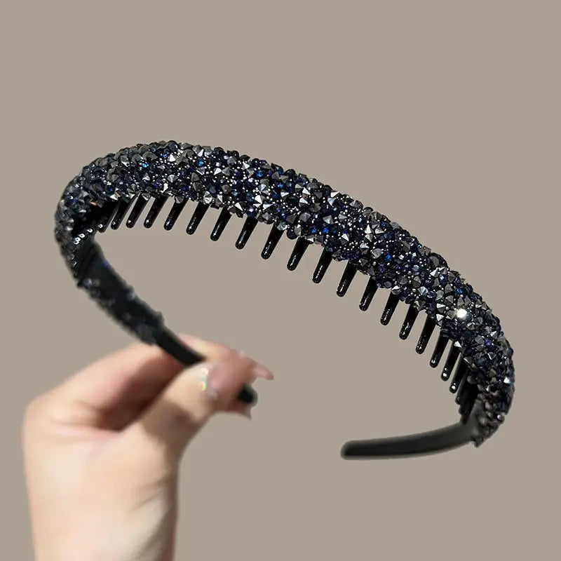 Non Slip Rhinestone Headbands With Secure Wave Grip - Smarsty