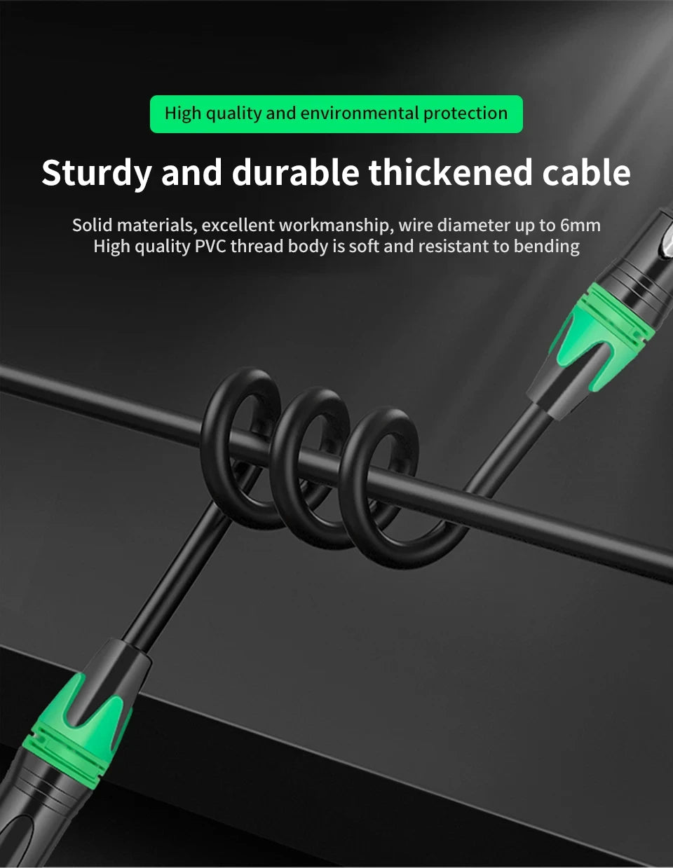 XLR Male to Female Cable for Professional Audio Extension - Smarsty