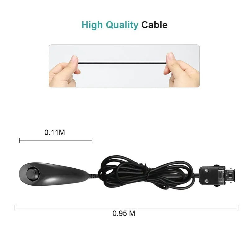 Wired Nunchuck Controller for Nintendo Wii Gaming - Smarsty