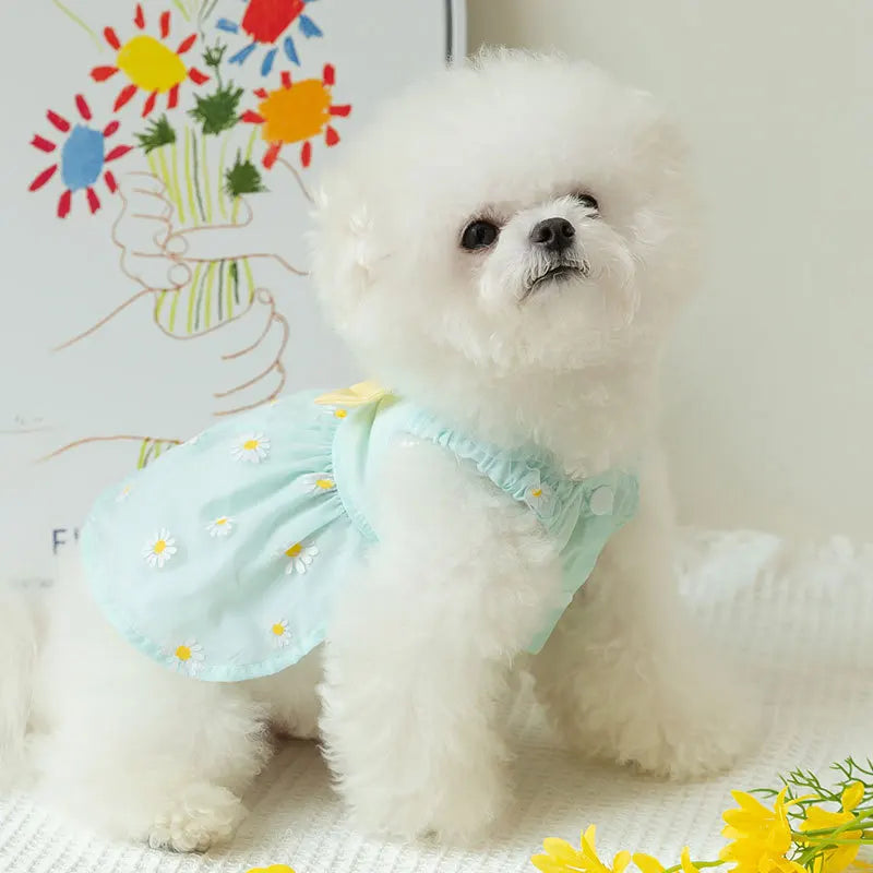 Cute Summer Dog Princess Dress with Bow Lace - Smarsty