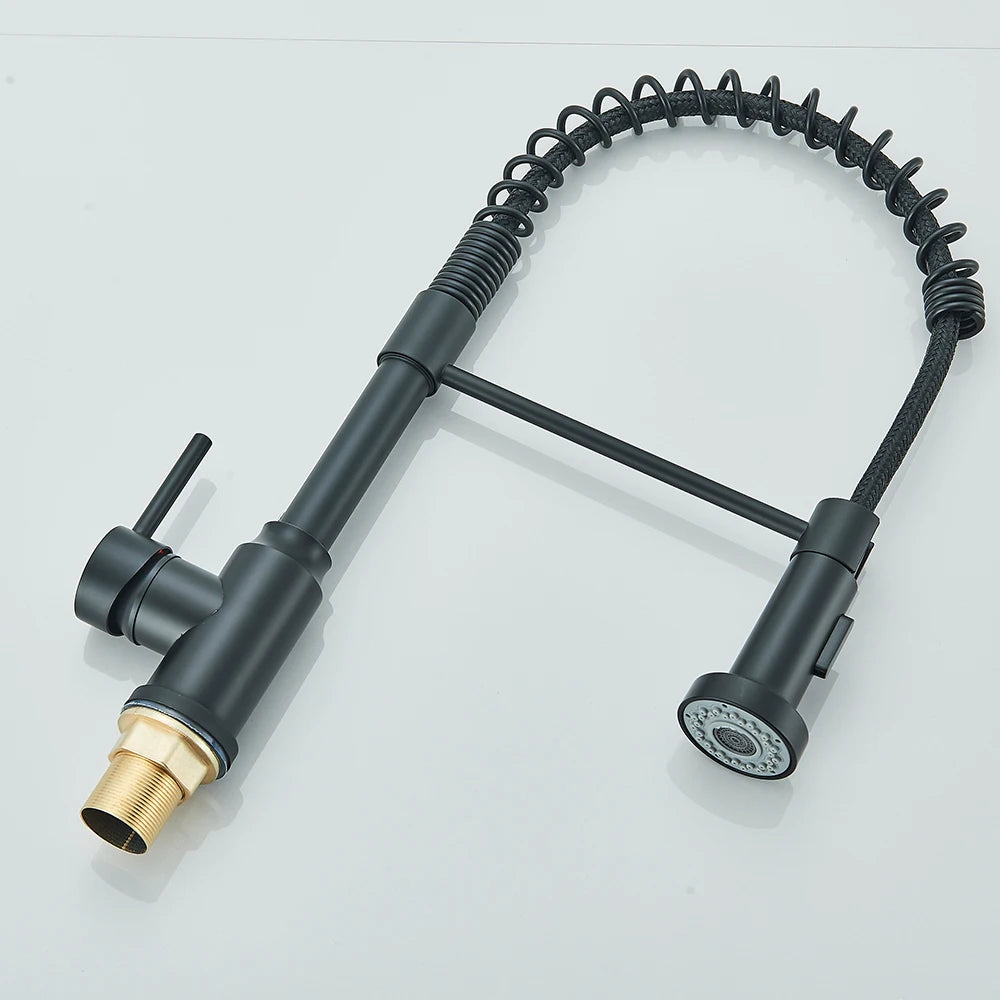 Matte Black Kitchen Faucet With Single Handle Design - Smarsty