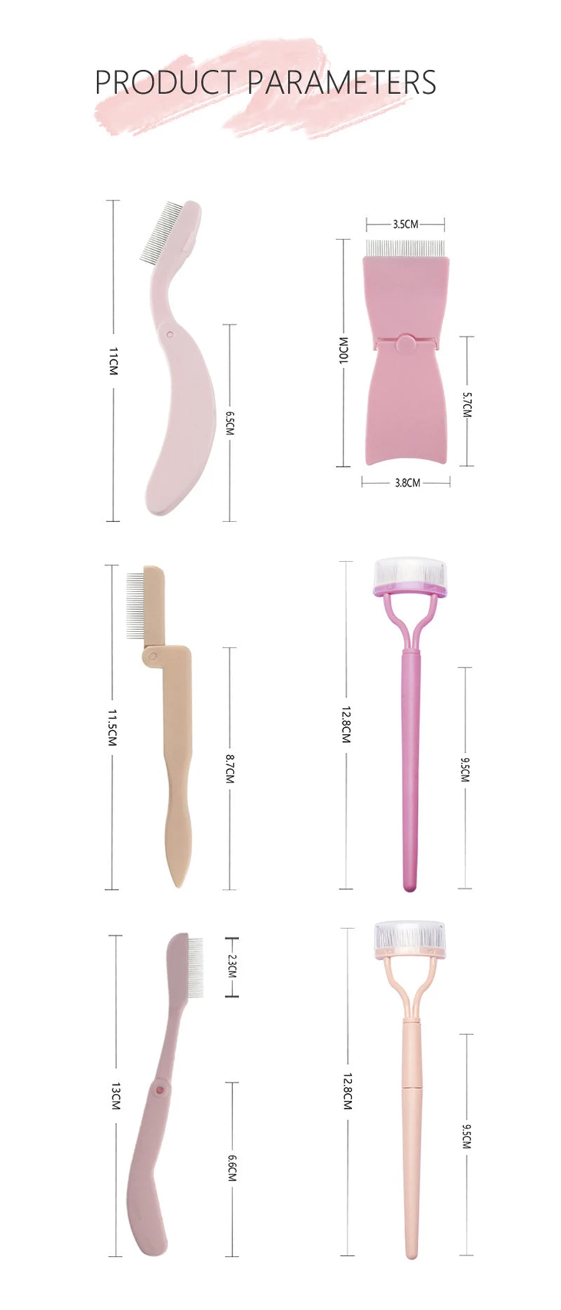 Black Foldable Eyelash Brush Comb for Perfectly Separated Lashes - Smarsty