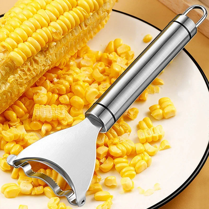 Stainless Steel Corn Peeler Serrated Corn Stripper Peelers Cob Shaver Planer Thresher Cutter Kitchen Fruit Vegetable Gadget Tool by Smarsty