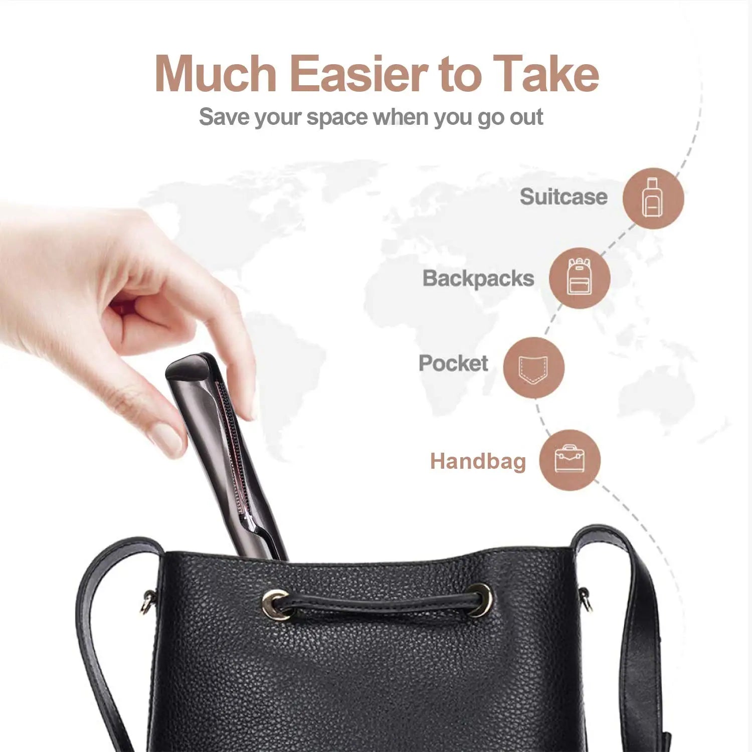 2 in 1 Hair Straightener and Curler with Fast Heating - Smarsty