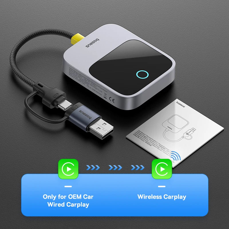 Wireless CarPlay Adapter Plug and Play Auto Connect - Smarsty