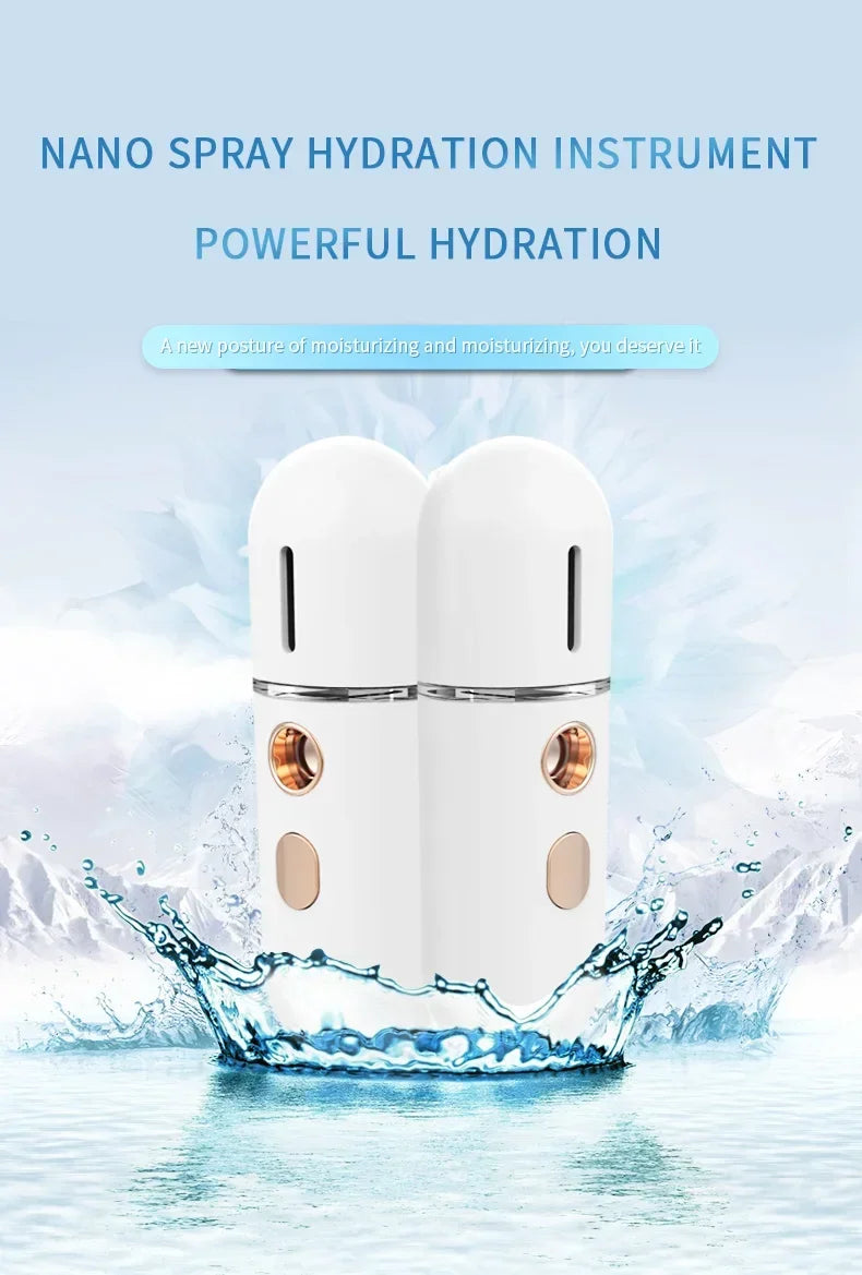 Mini Portable Humidifier Nano Mister Facial Steamer for Hydrated Skin - Smarsty