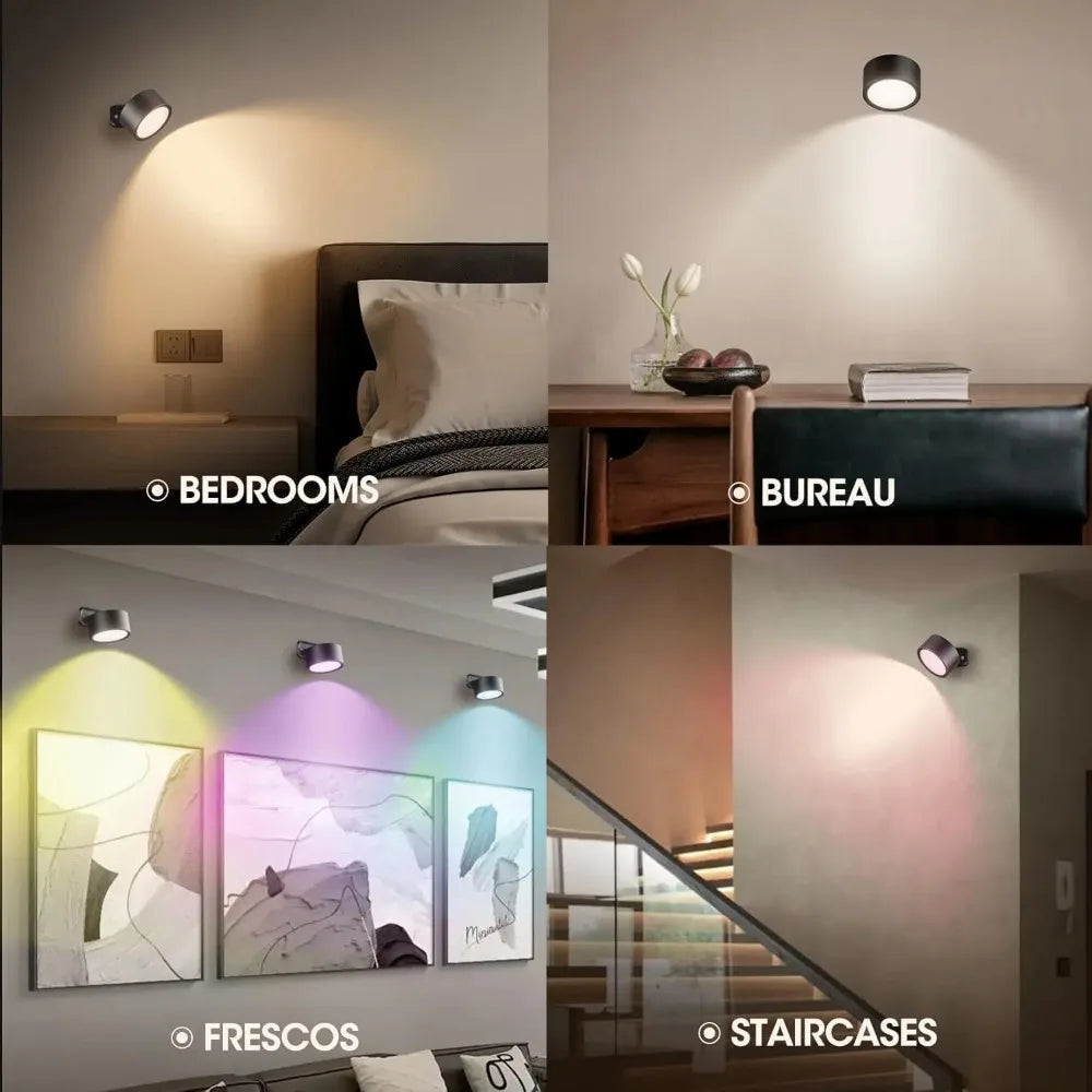 LED Wall Mounted Lights with Remote and Dimming Feature - Smarsty