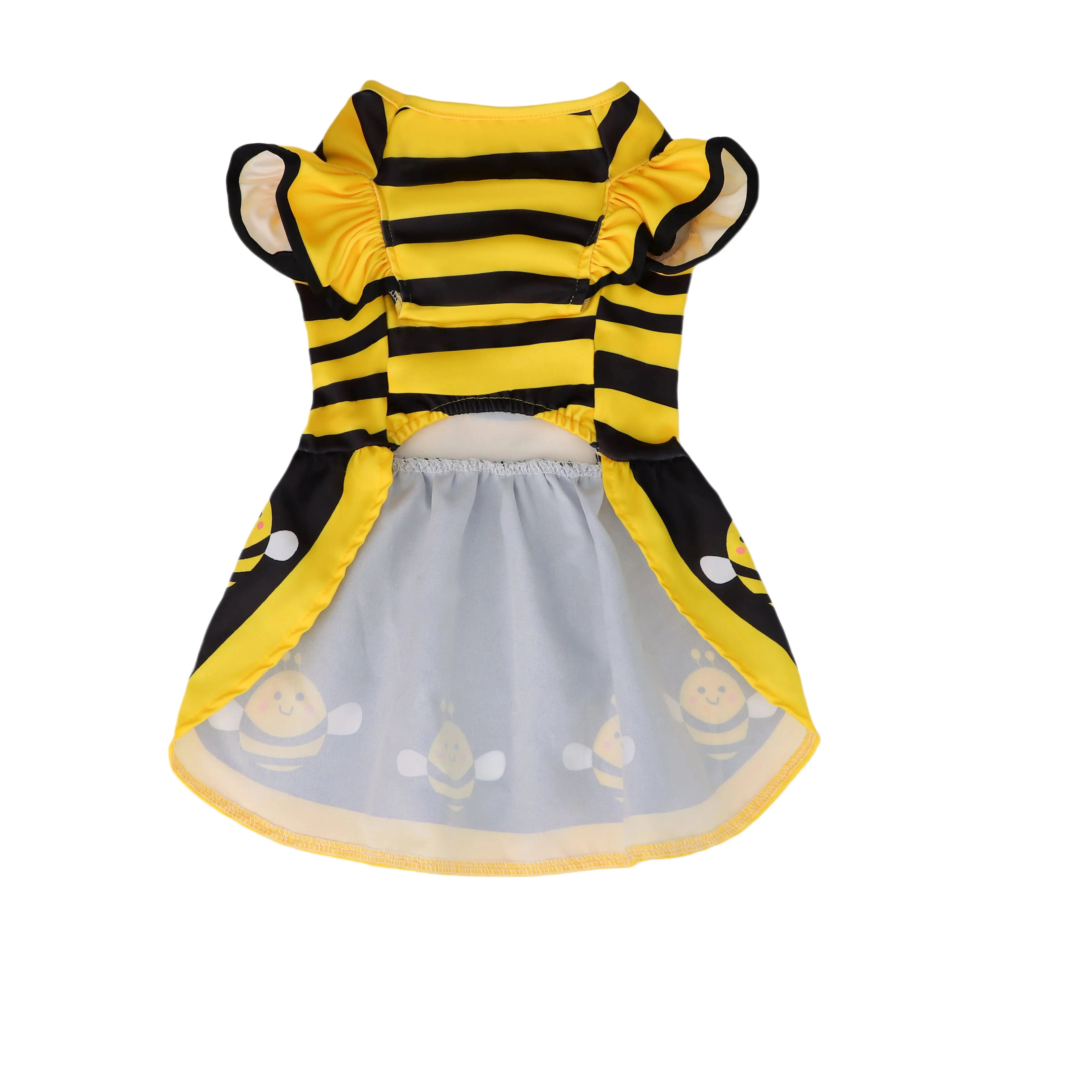 Cute Bee Dog Dress for Halloween and Parties - Smarsty