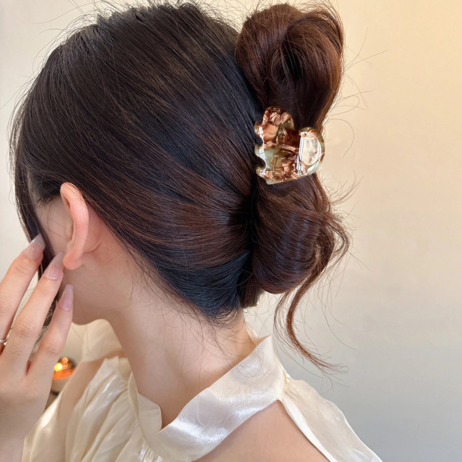 Heart Shaped Hair Claw Clip Secure Elegant Grip For Women - Smarsty