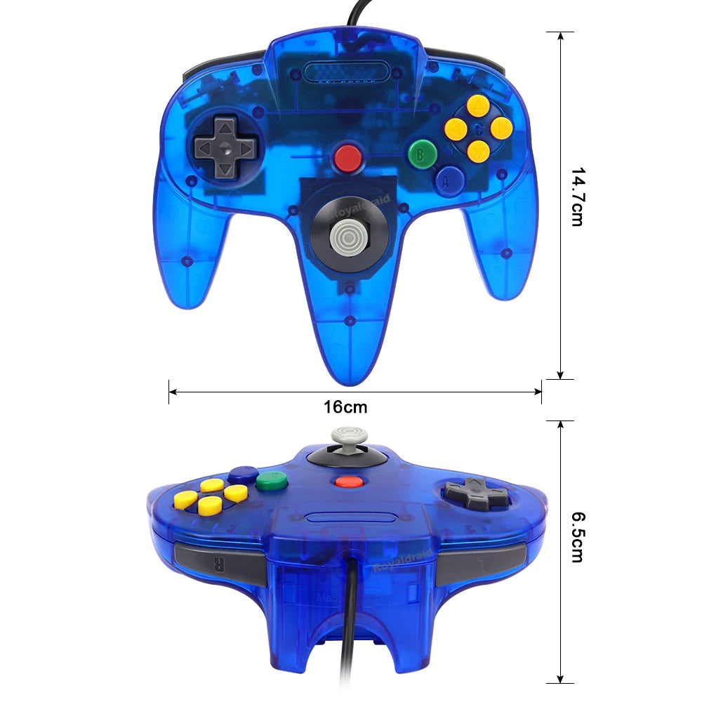 N64 Classic Wired Gamepad Controller With 8 Color Options - Smarsty