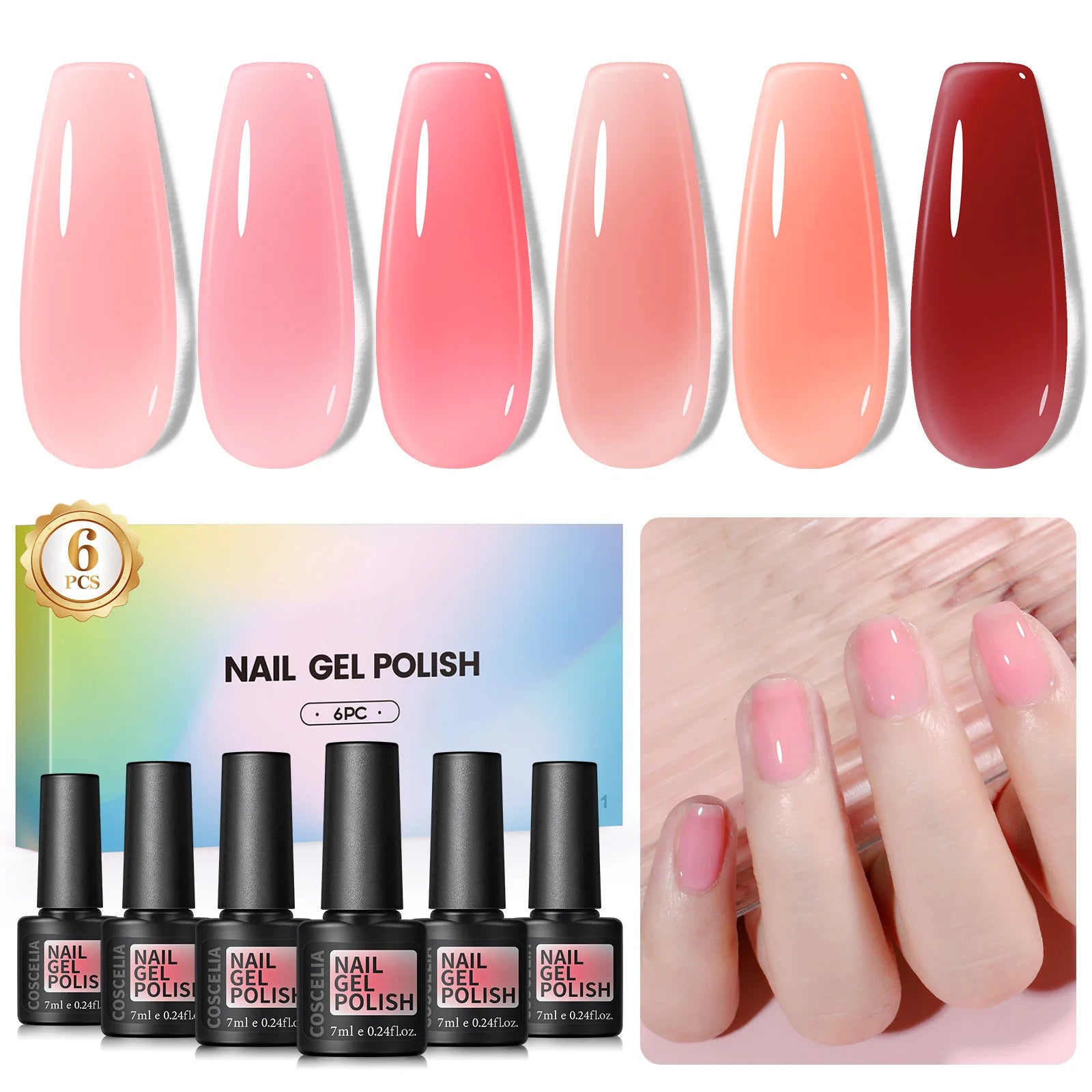 Coscelia Jelly Nail Gel Polish Set for Stunning Nail Art - Smarsty