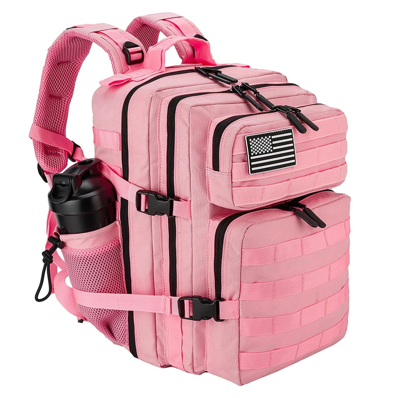 LHI 45L/35L/25L Tactical Backpack for Men and Women Waterproof Athlete Gym Outdoor Bag Travel Hiking Rucksack with Bottle Holder - Smarsty