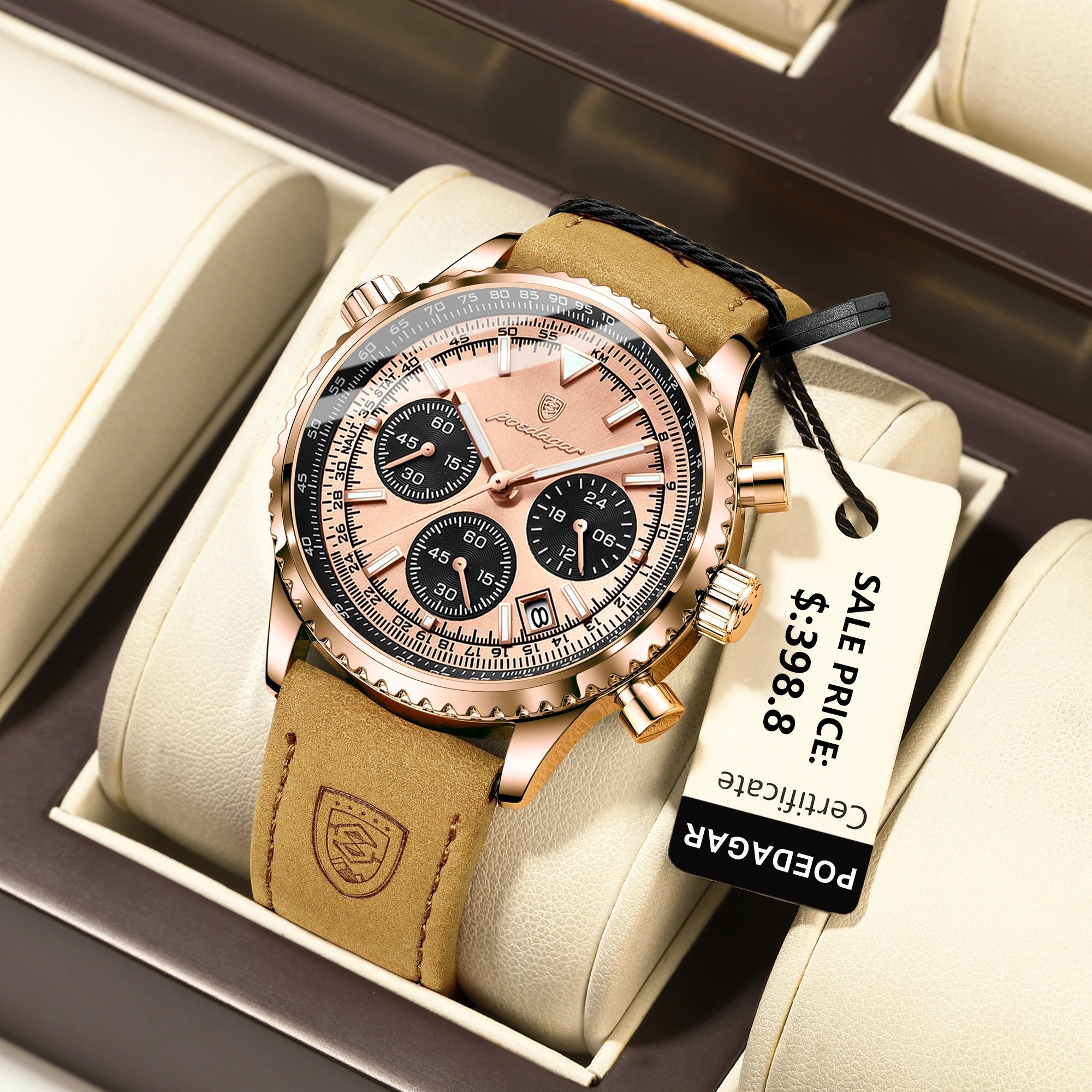 Luxury Waterproof Quartz Chronograph Watch for Men - Smarsty