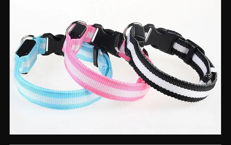 LED Nylon Dog Collar for Night Safety and Visibility - Smarsty