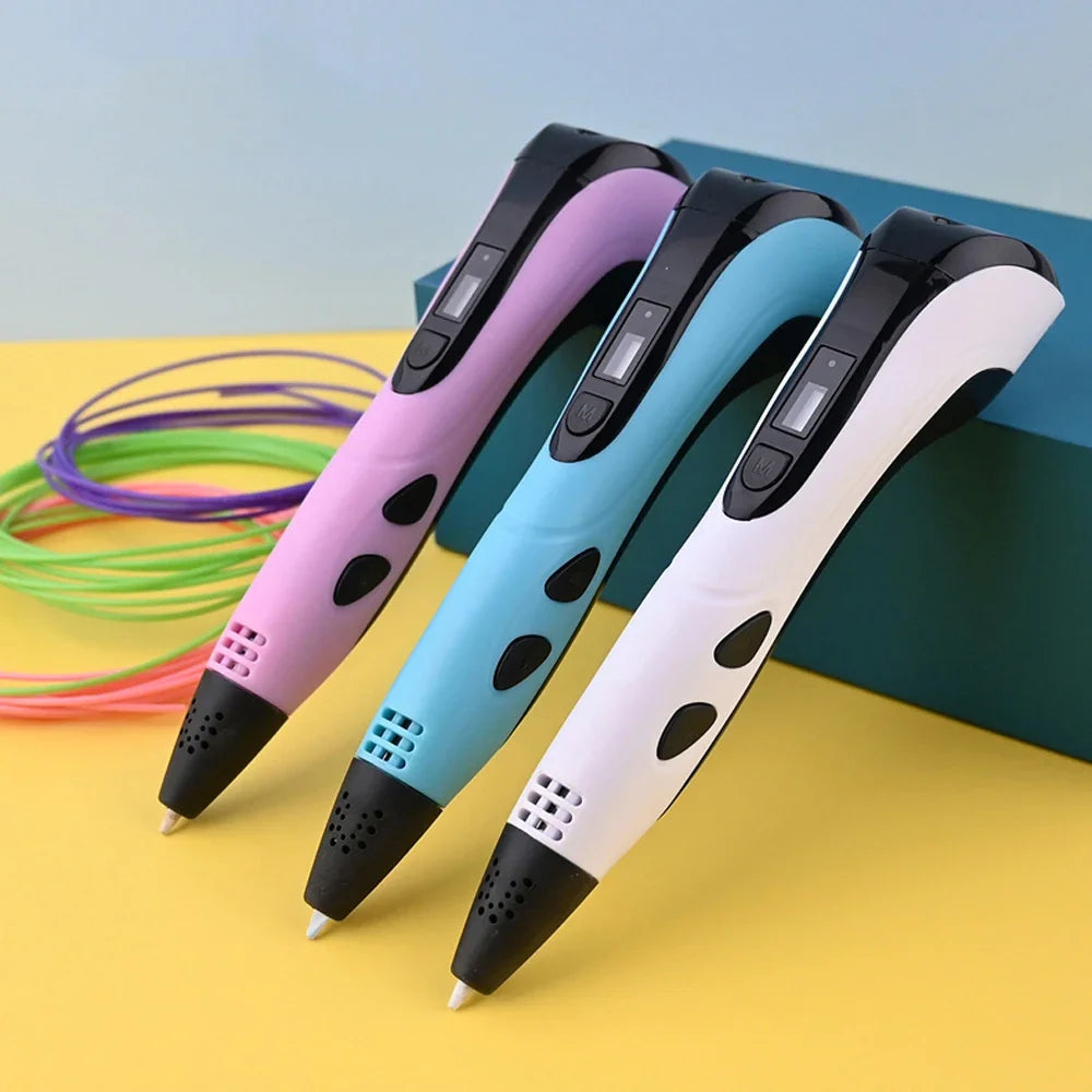 2022 NEW 3D Printing Pen 3d Pen Set for Kids Chidren Child's Birthday Christmas Creative DIY Gift LCD Display with PLA Filament - Smarsty