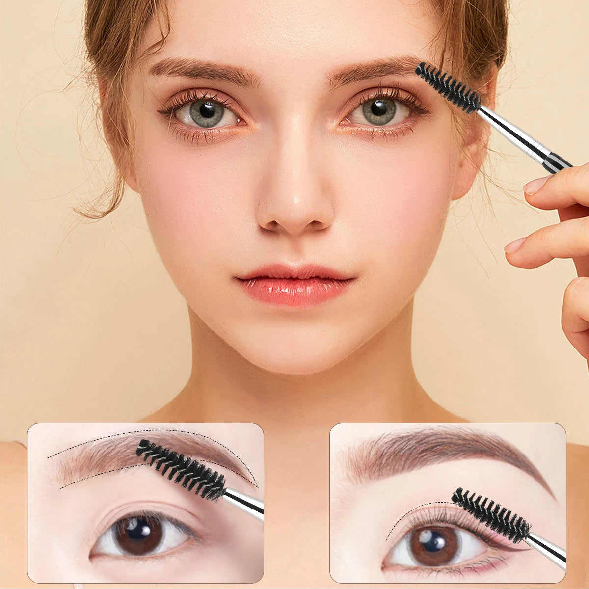 Dual Ended Eyebrow Brush With Spoolie For Perfect Brows - Smarsty