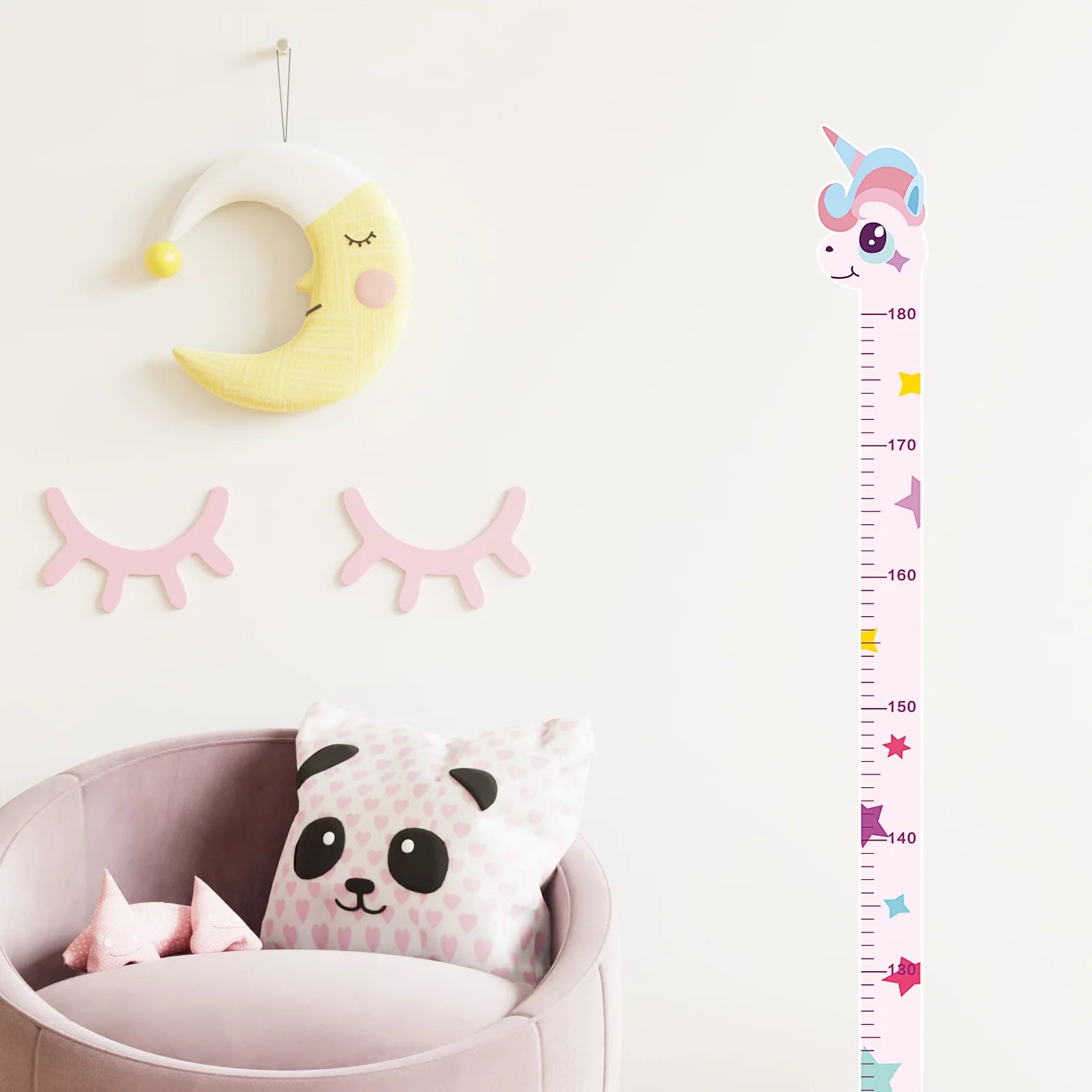 Cute Cartoon Unicorn Height Measuring Wall Sticker for Kids - Smarsty