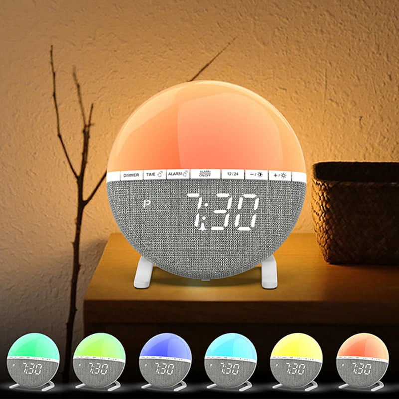 Wake Up Light Sunrise Alarm Clock with Natural Sounds - Smarsty