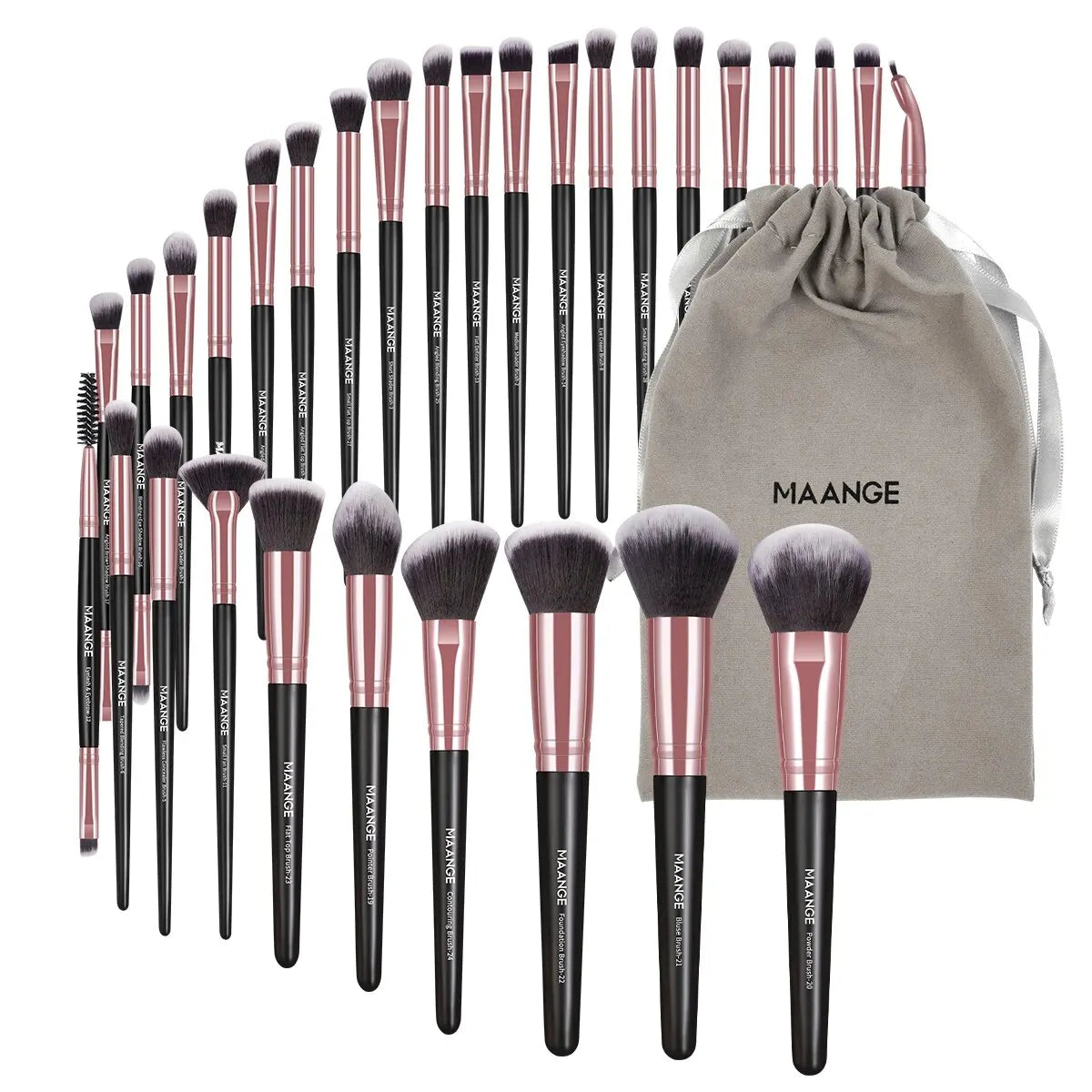 MAANGE 30 Piece Professional Makeup Brush Set with Bag - Smarsty