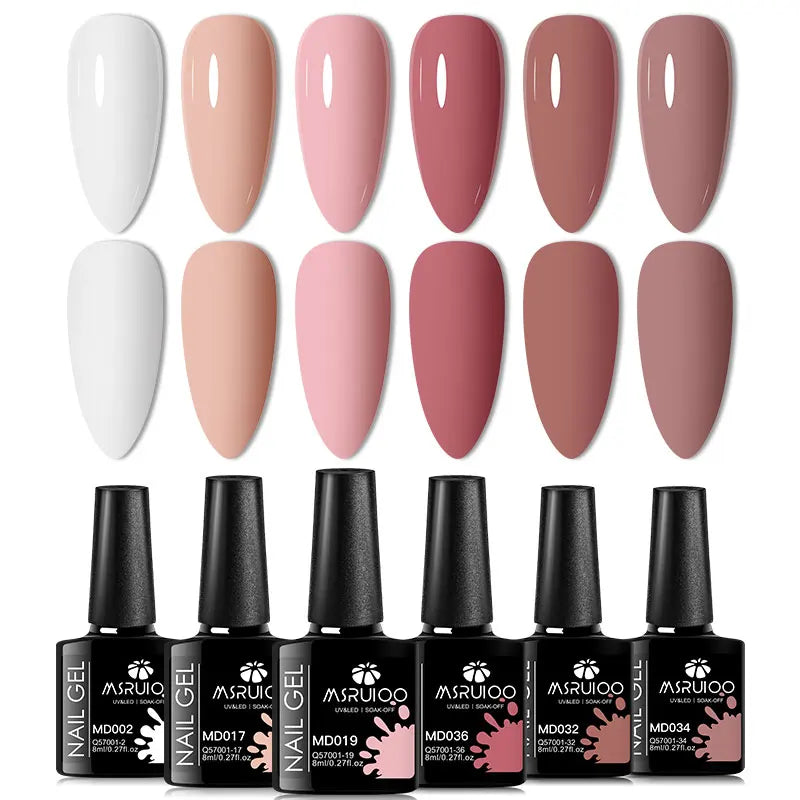 6pc All-Season Gel Nail Polish Set for Long-Lasting Manicure - Smarsty