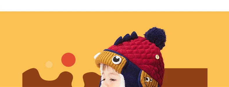 Kids Winter Hat Scarf Set Dinosaur Unicorn Style Gear - Smarsty