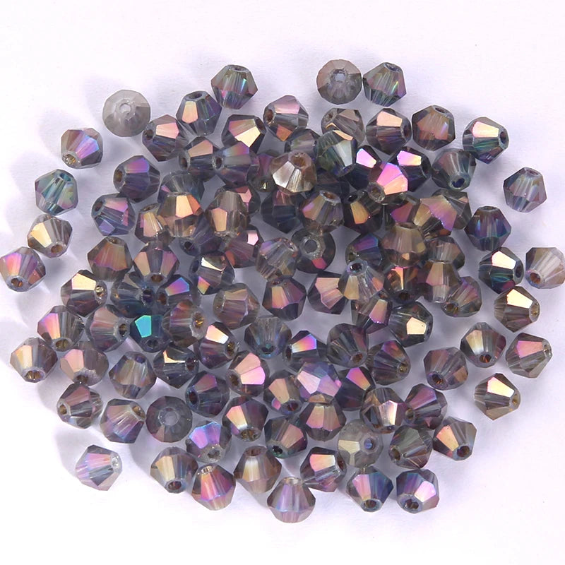 100Pcs 4MM Glass Bicone Beads for Jewelry Making - Smarsty