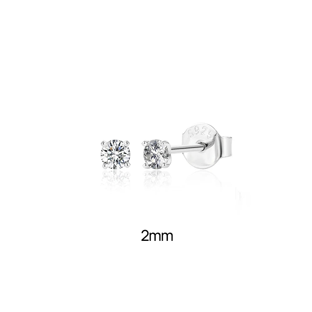 Moissanite Stud Earrings 0.5 To 1.2 Carat Sterling Silver - Smarsty