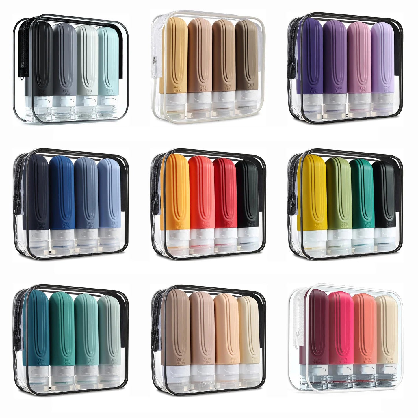 Leakproof Refillable Silicone Travel Bottles Set - Smarsty