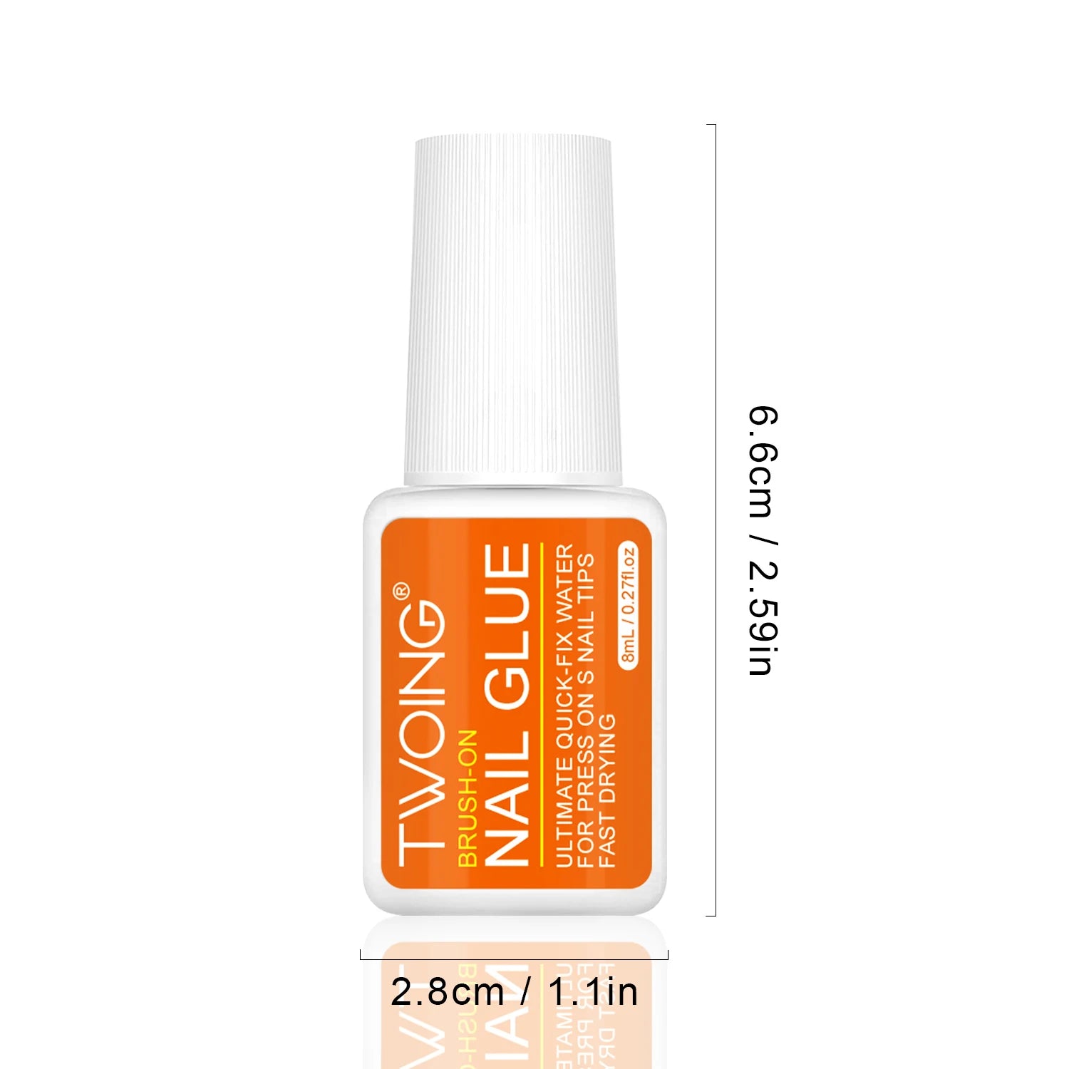 Twoing Waterproof Liquid Nail Adhesive,Long-Lasting & Fast-Drying, Formaldehyde-Free, Compatible with Acrylic Nails Fake Nails - Smarsty
