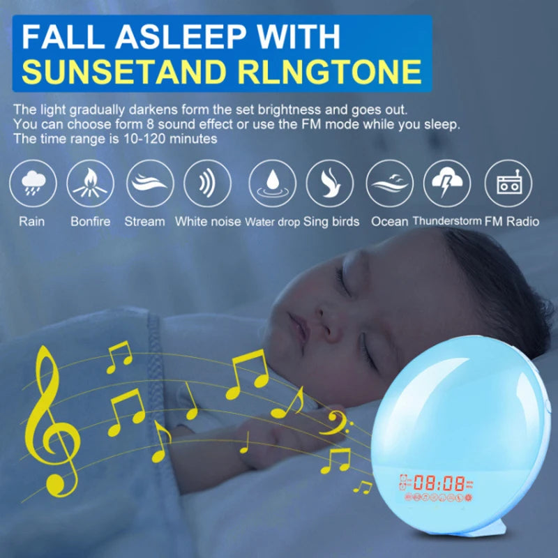 Wake Up Light Alarm Clock with Sunrise Simulation - Smarsty