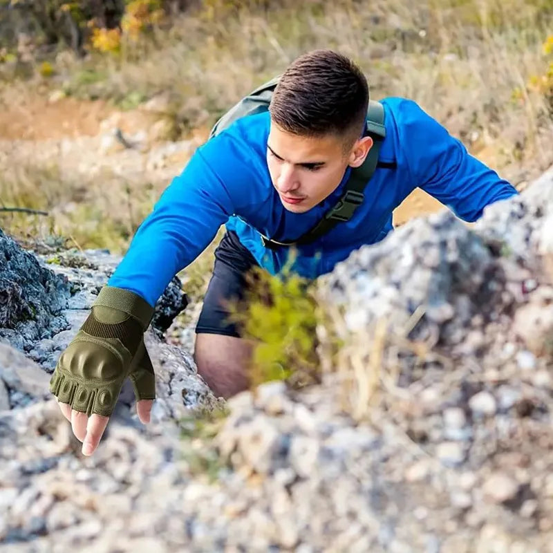 Tactical Fingerless Gloves for Men Outdoor Sports - Smarsty