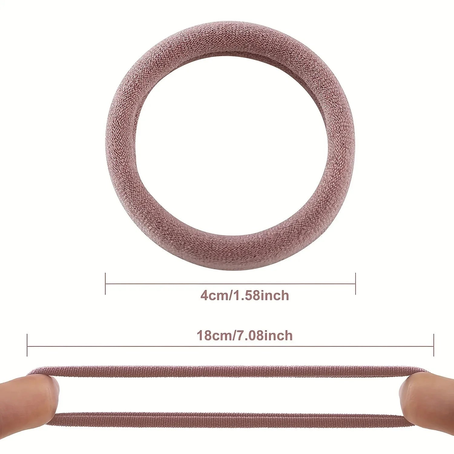 50 Pack Nylon Scrunchies Soft Stretchy No Damage Hold - Smarsty