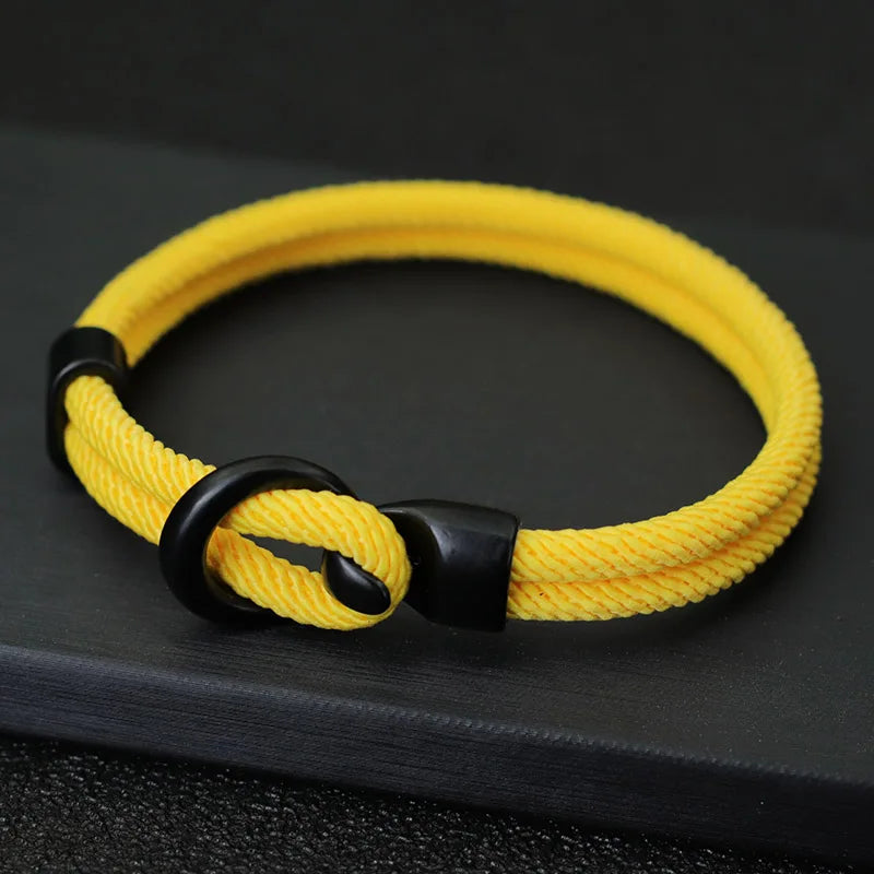 Men's Double Layer Survival Paracord Rope Bracelet Outdoor Camping - Smarsty
