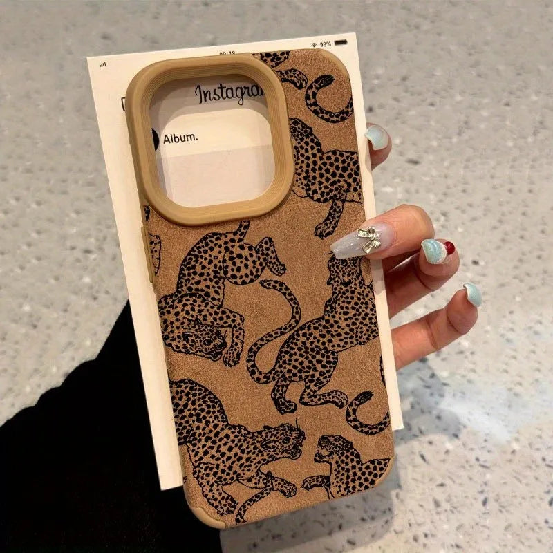 Leopard Pattern Phone Case Shockproof Bumper for iPhone - Smarsty