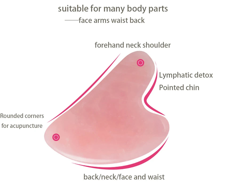Rose Pink Gua Sha Massage Board for Face Lift - Smarsty