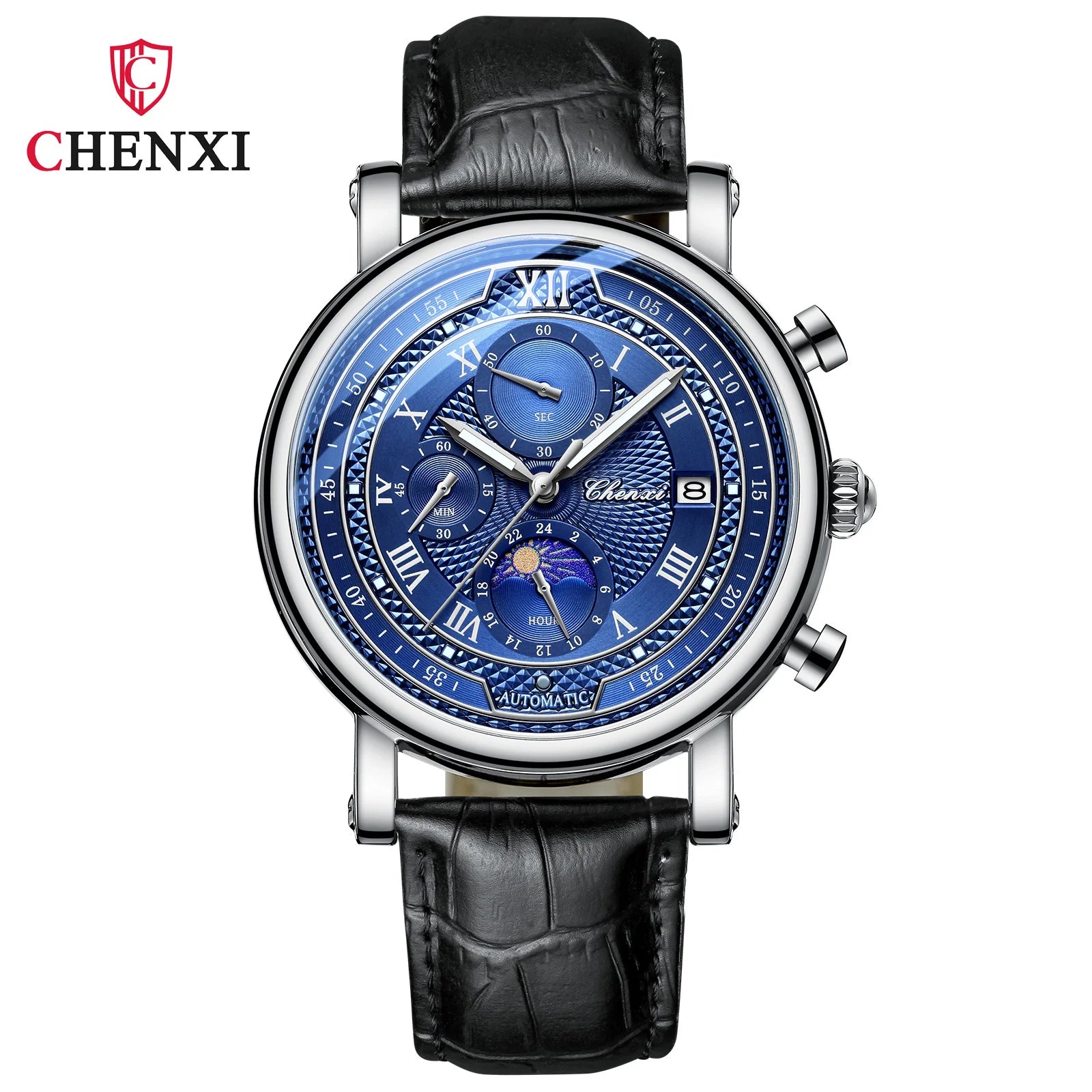 Chenxi Leather Chronograph Quartz Watch for Men - Smarsty