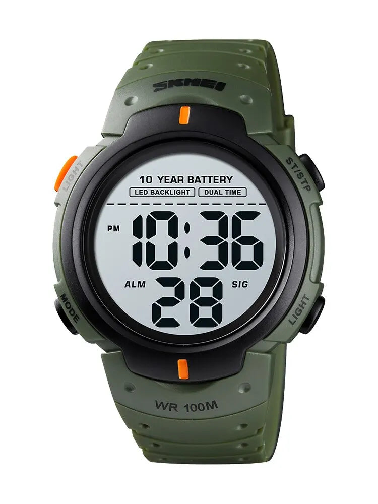 Waterproof Digital Sport Watch with 10 Year Battery Life - Smarsty
