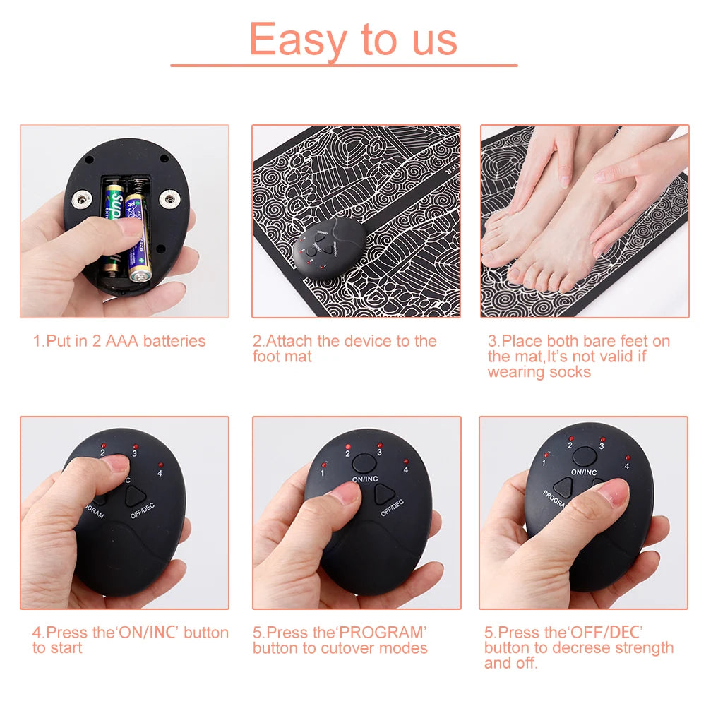 Electric Foot Massager Pad for Sore Feet Relief - Smarsty