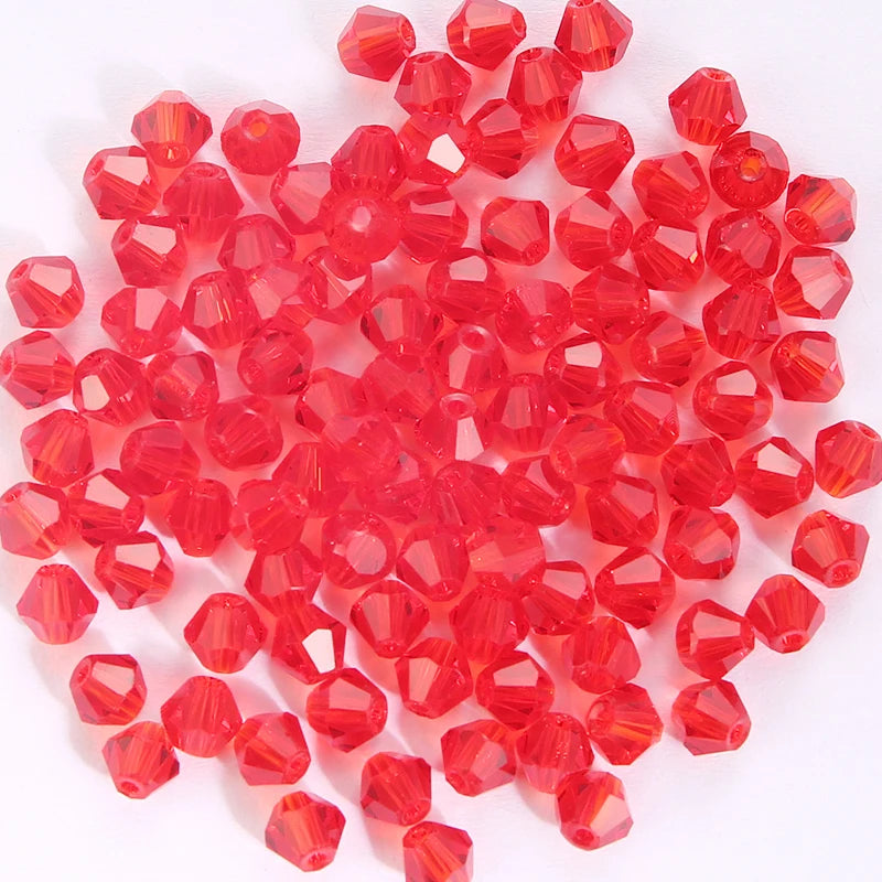 100Pcs 4MM Glass Bicone Beads for Jewelry Making - Smarsty
